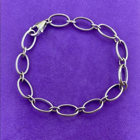 💛 Elegant 925 Silver Chain Bracelet - Picture 1 of 5